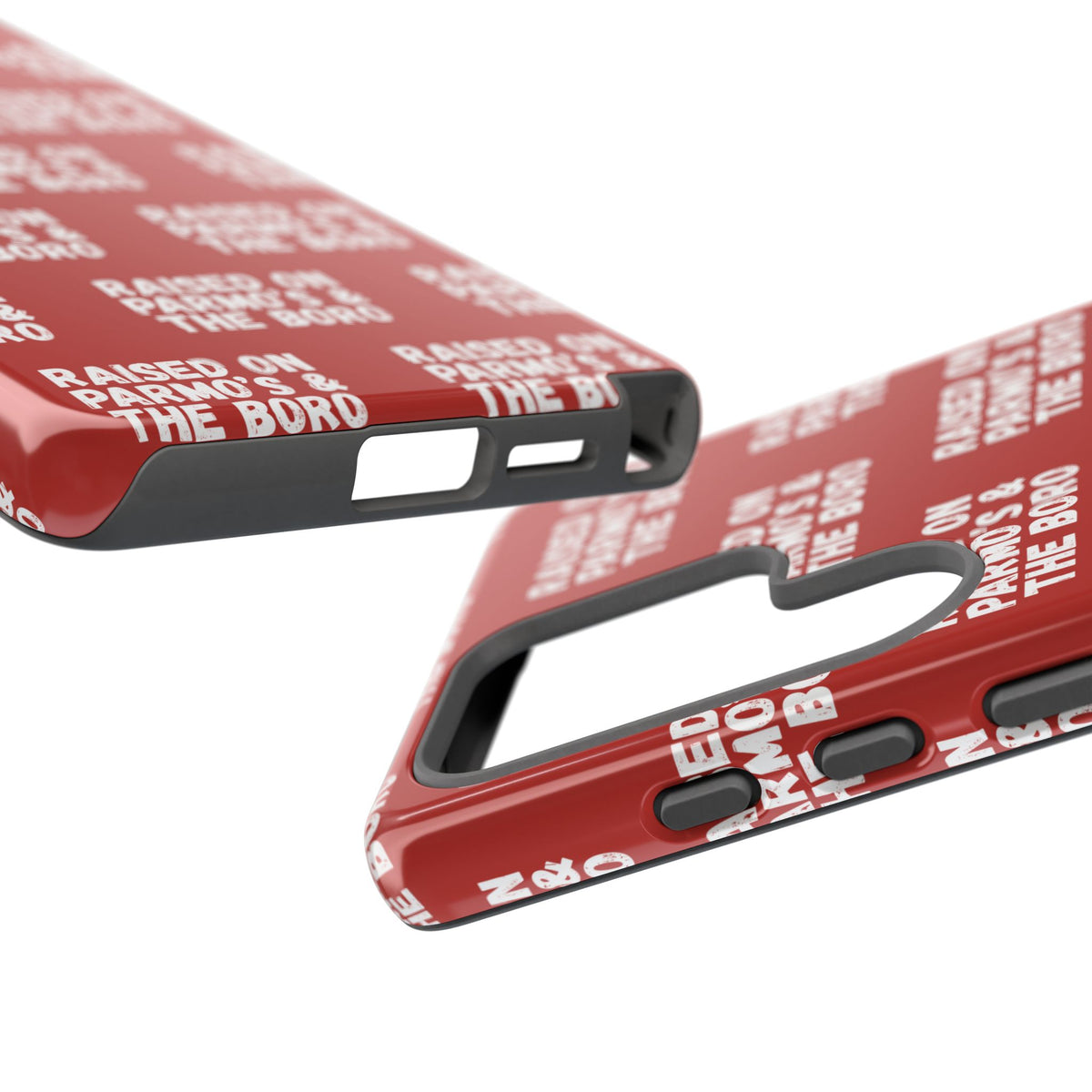 "RAISED ON PARMO'S AND THE BORO" Phone Case — Red Pattern Tough Case