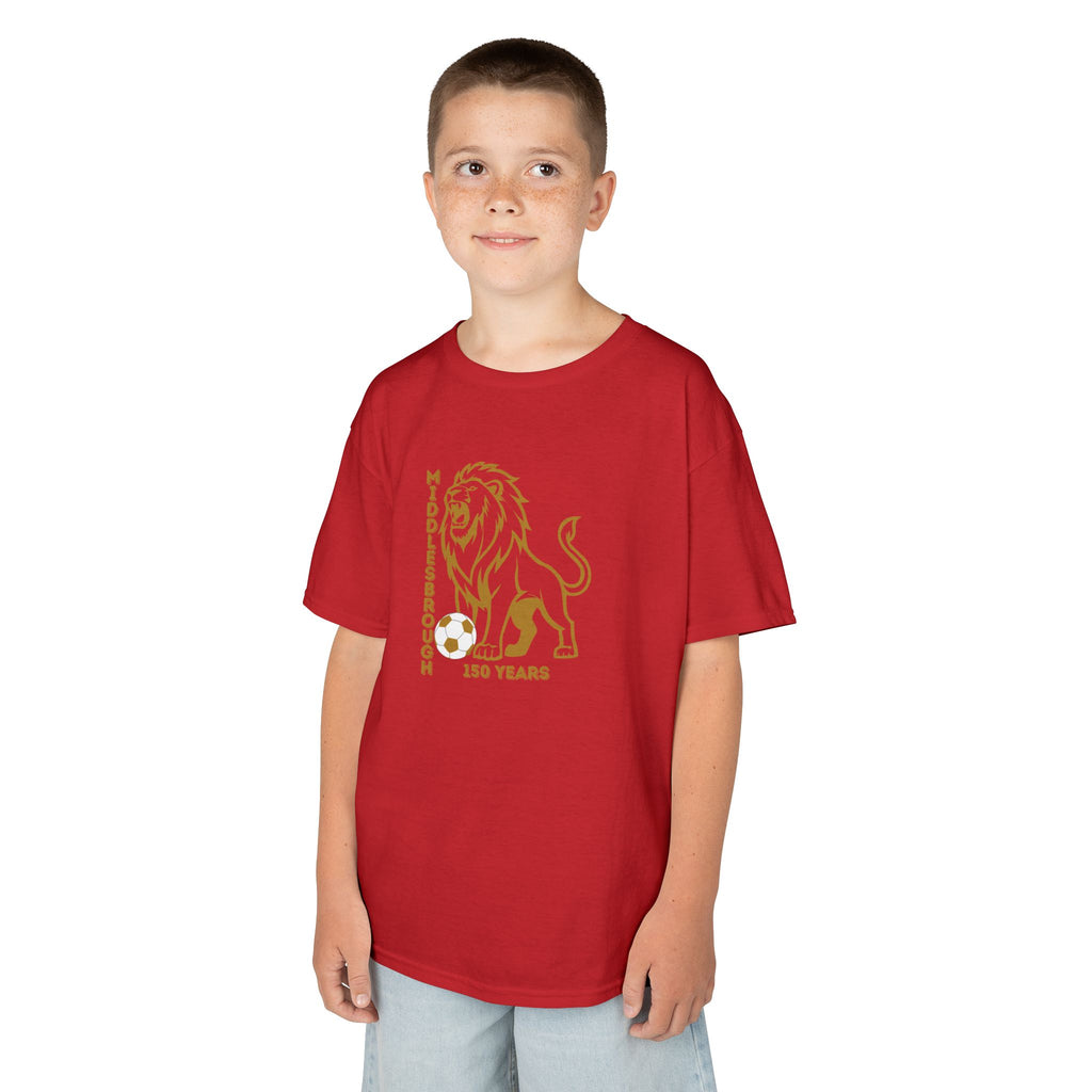 Kids Middlesbrough Lion Graphic Tee — "150 Years" Anniversary Shirt