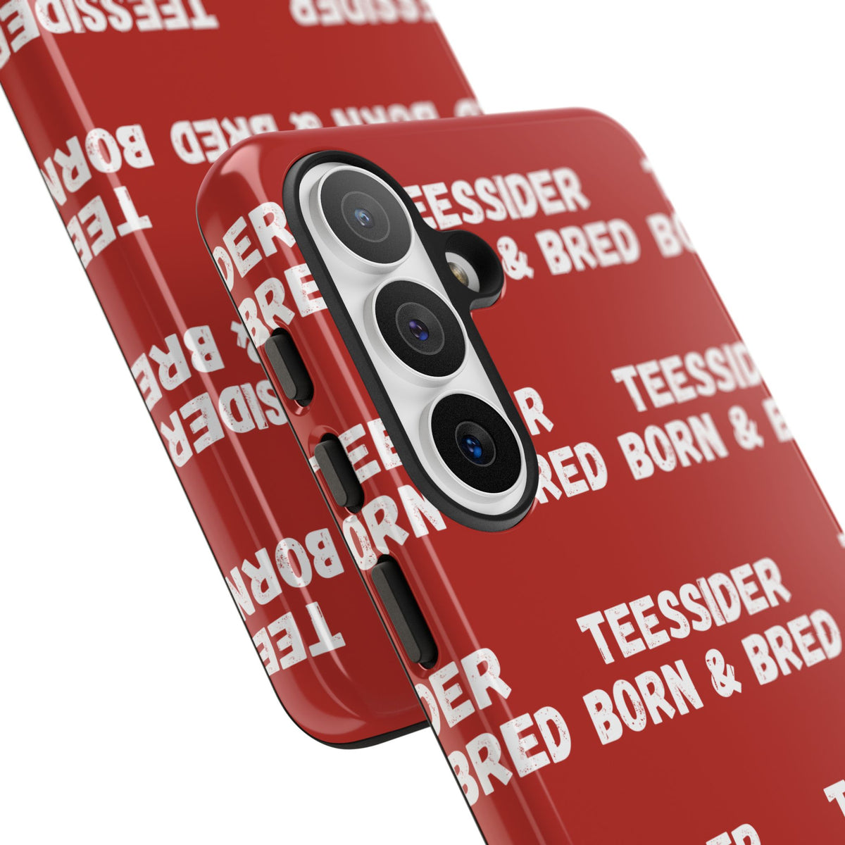 "TEESSIDE BORN & BRED" Phone Case — Red Pattern Tough Case