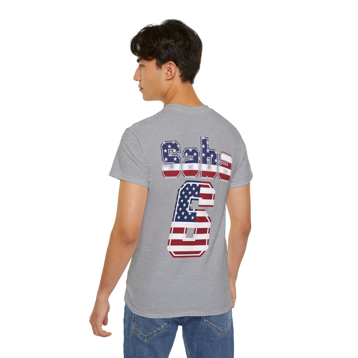 Sabastian Berhalter Number 6 USA Flag Shirt for the BORO 'back print only'