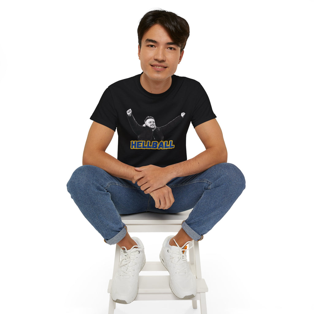 Hellball T‑Shirt — Retro Gaffer Graphic Tee, in Kim we trust