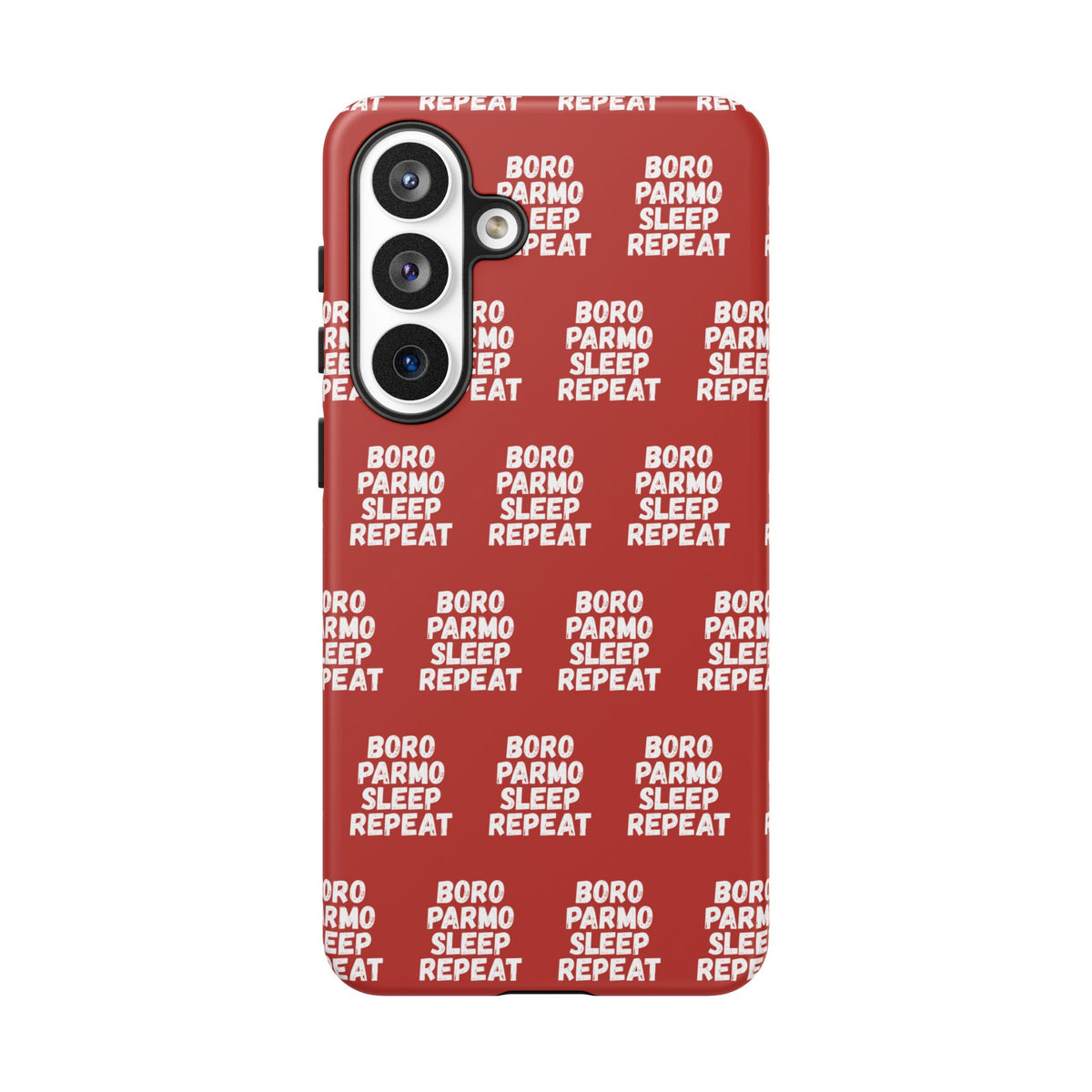 "BORO PARMO SLEEP REPEAT" Phone Case — Red Pattern Tough Case