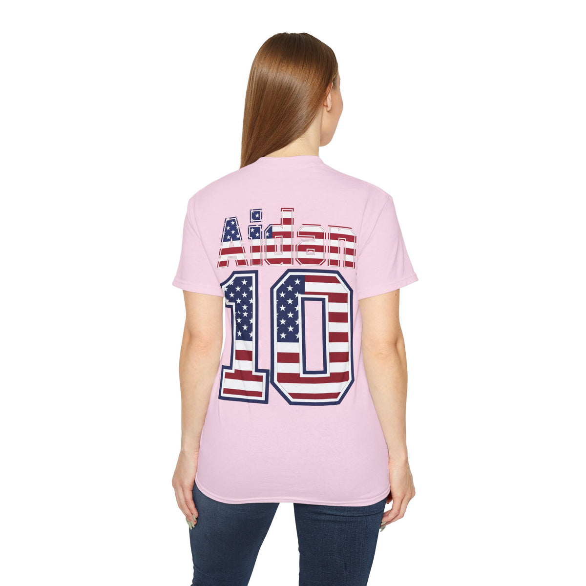 Aidan Morris Number 10 USA Flag Shirt for the BORO 'back print only'