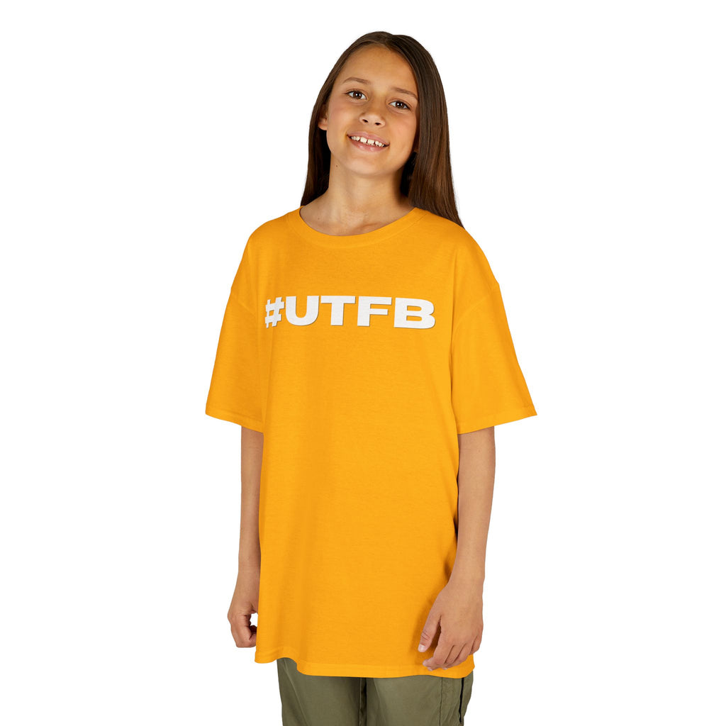 Kids BORO Tee — White #UTFB Graphic Youth T-Shirt