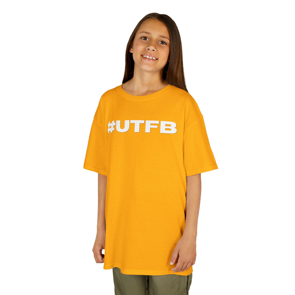 Kids BORO Tee — White #UTFB Graphic Youth T-Shirt