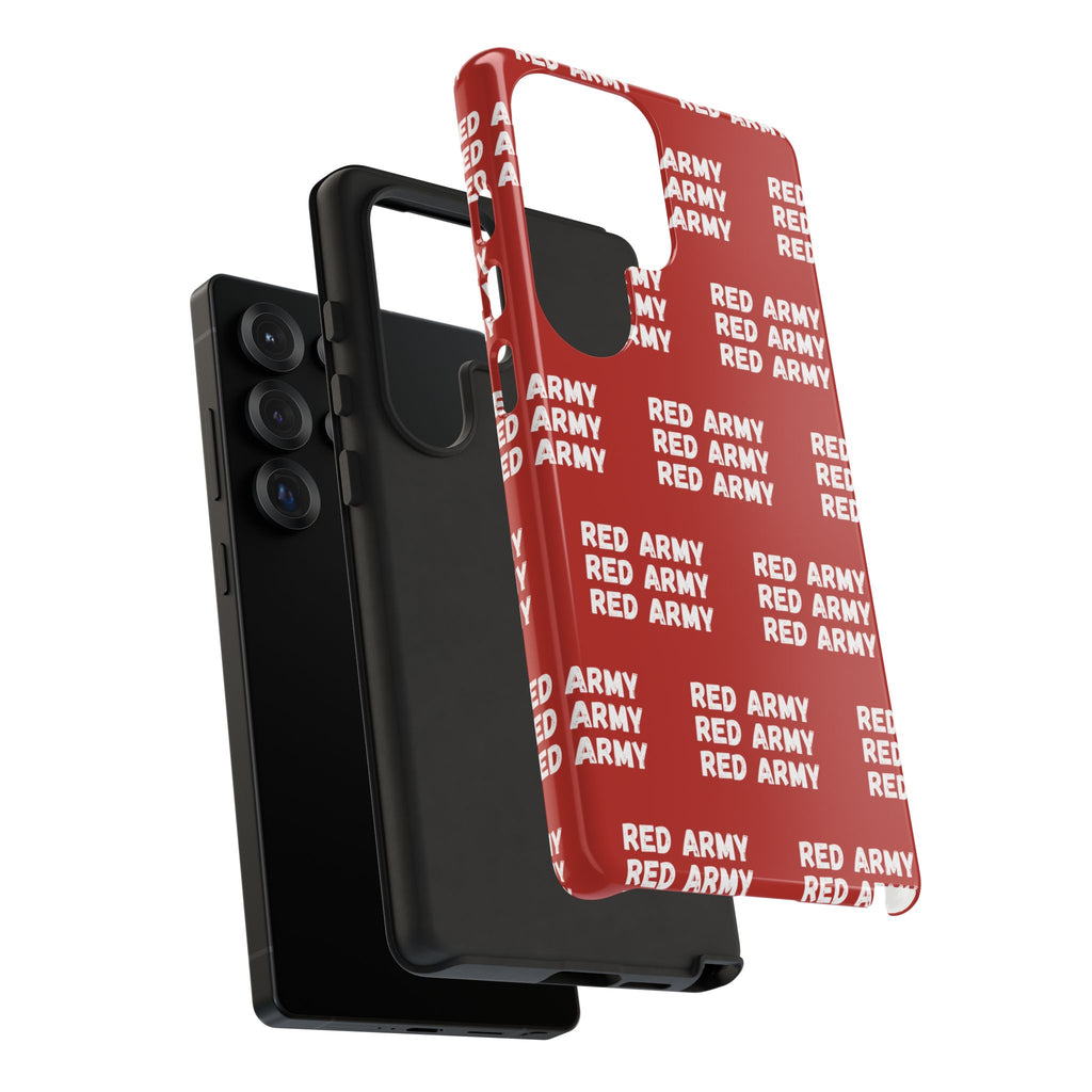 "RED ARMY RED ARMY RED ARMY" Phone Case — Red Pattern Tough Case