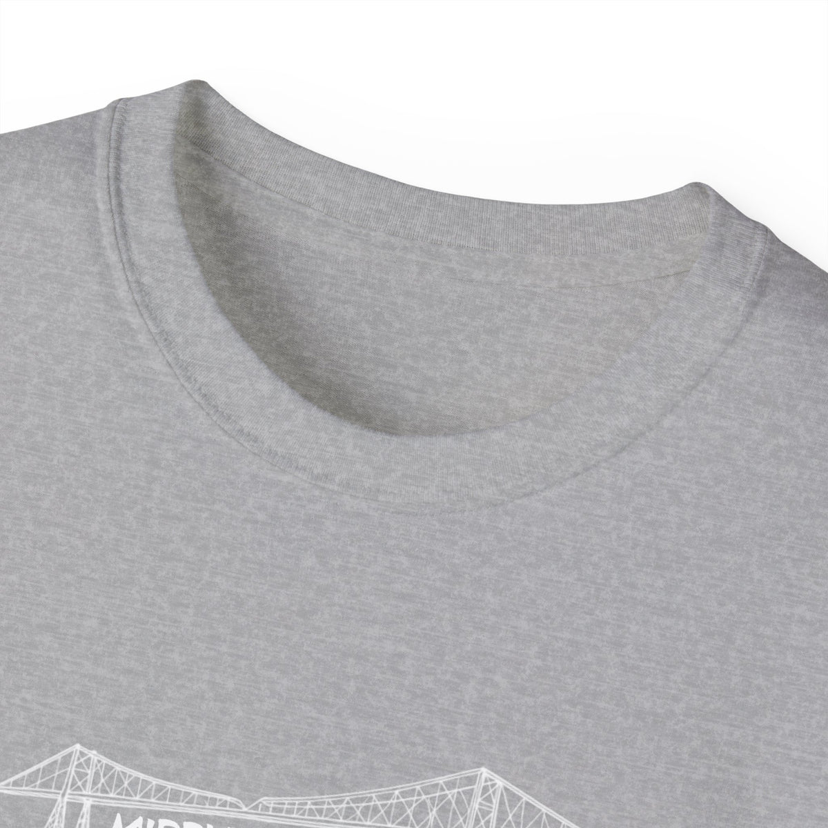 Transporter Bridge Sketch T‑Shirt — Minimalist Hand‑Drawn Middlesbrough Bridge Design