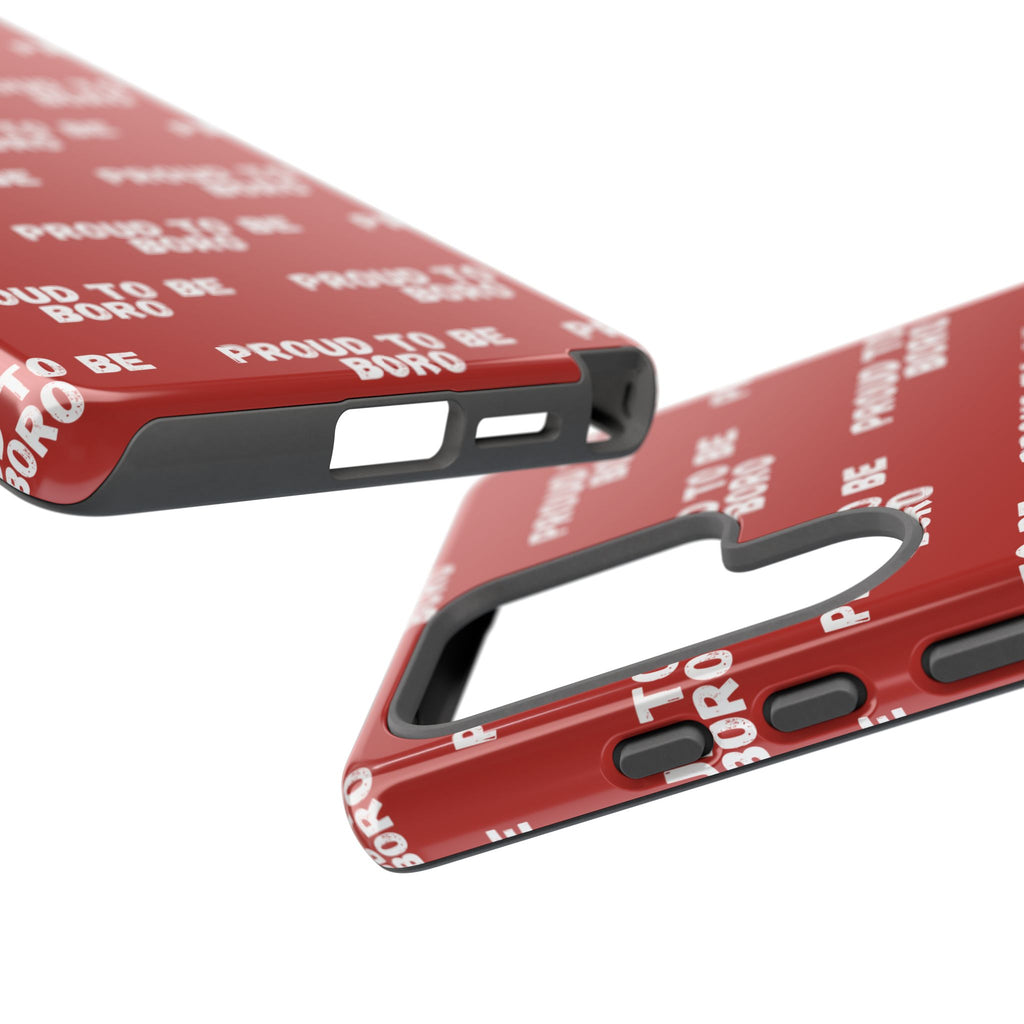"PROUD TO BE BORO" Phone Case — Red Pattern Tough Case