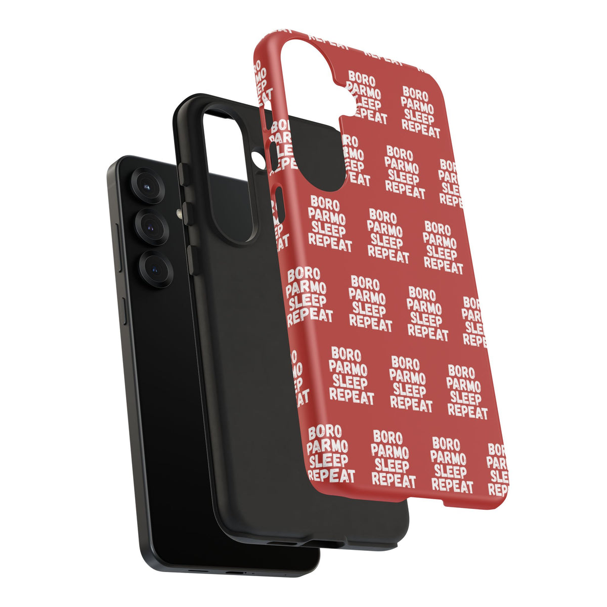 "BORO PARMO SLEEP REPEAT" Phone Case — Red Pattern Tough Case