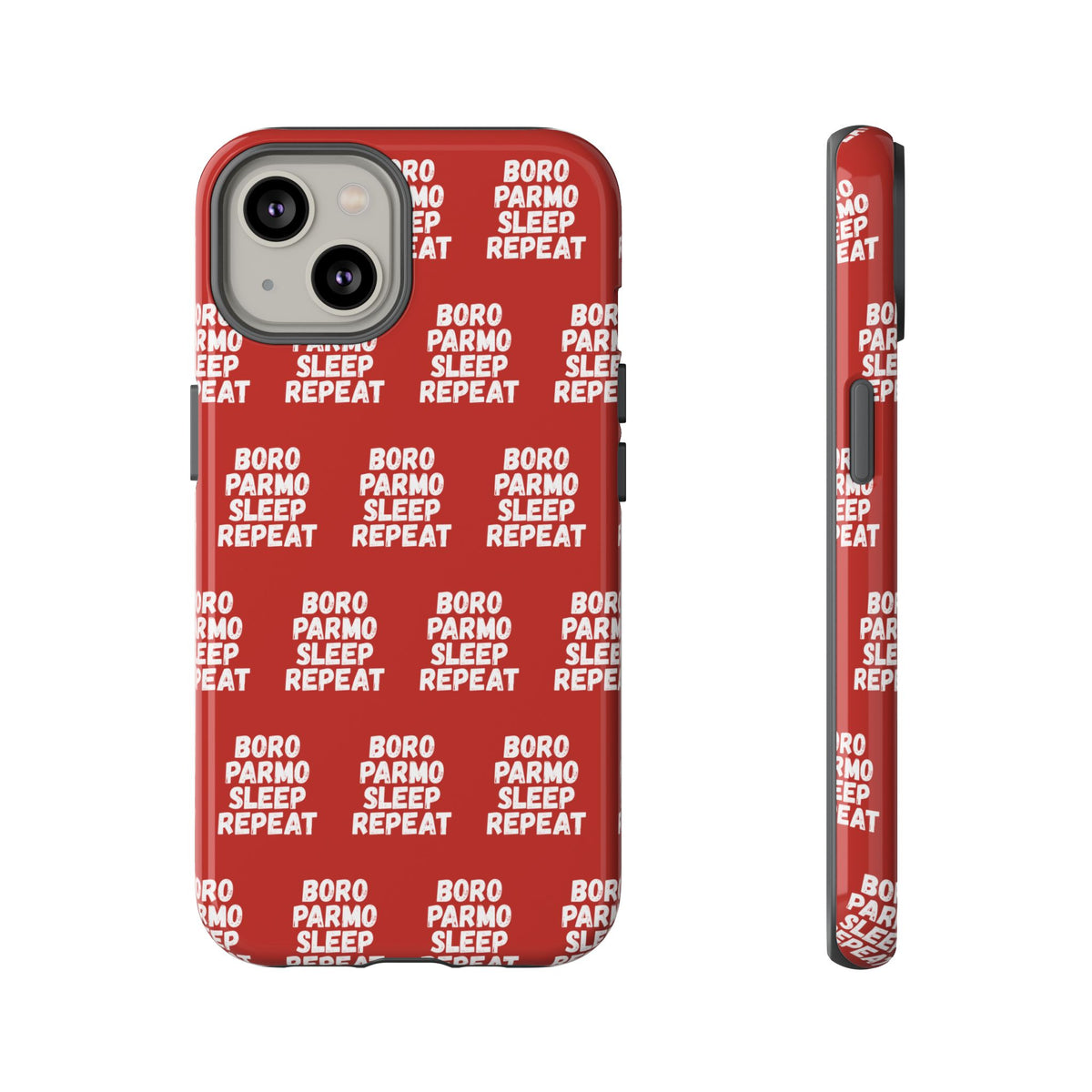 "BORO PARMO SLEEP REPEAT" Phone Case — Red Pattern Tough Case