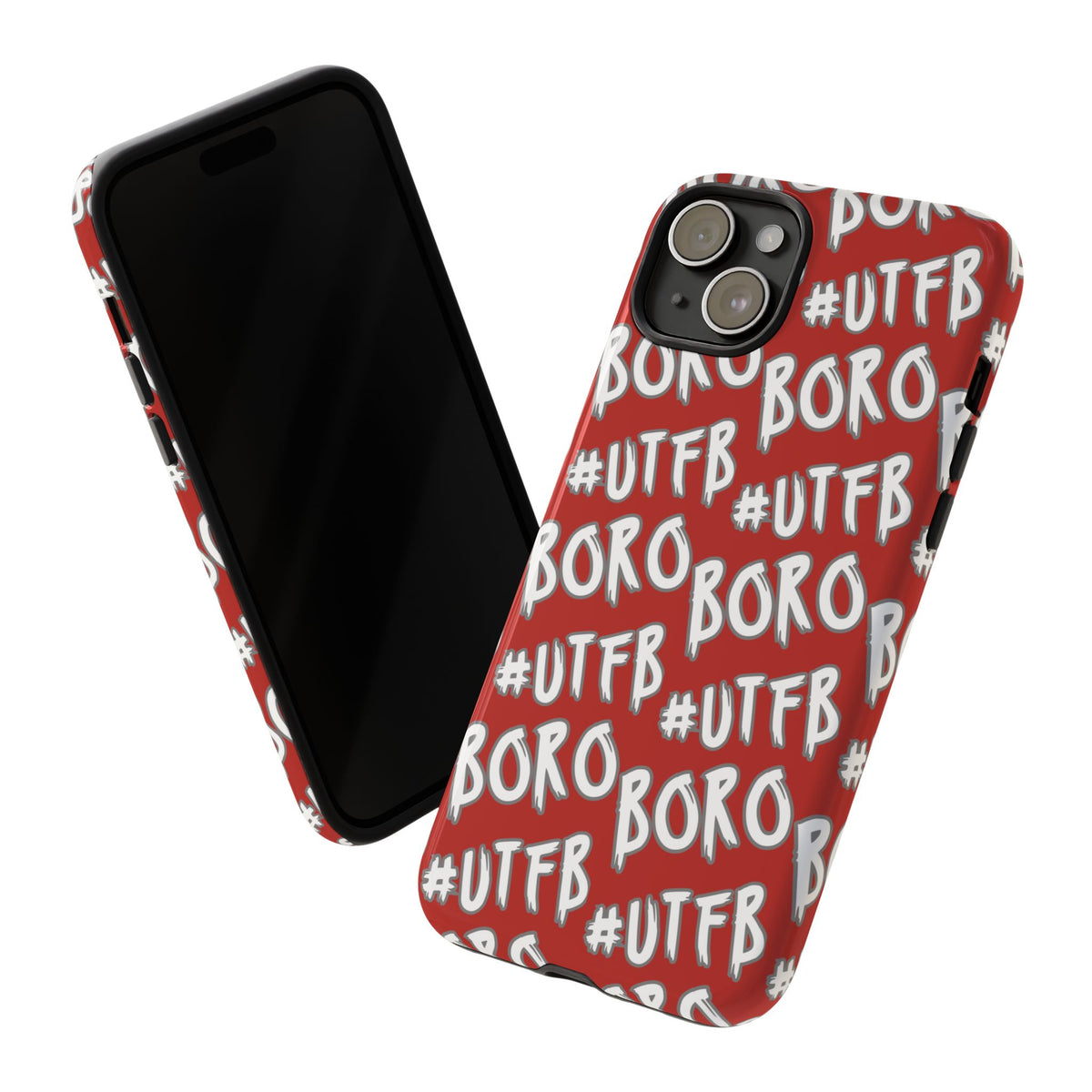 Phone Case — Red #UTFB BORO Pattern Protective Case