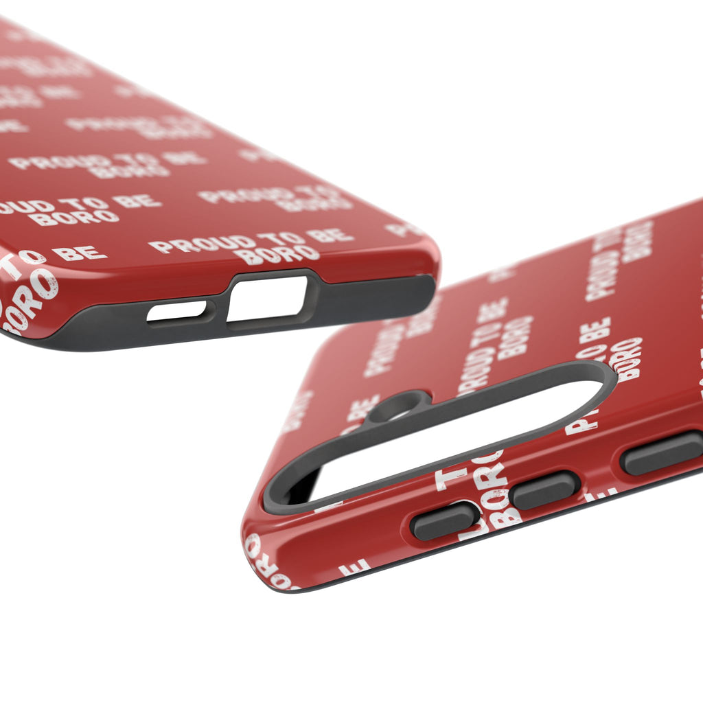 "PROUD TO BE BORO" Phone Case — Red Pattern Tough Case