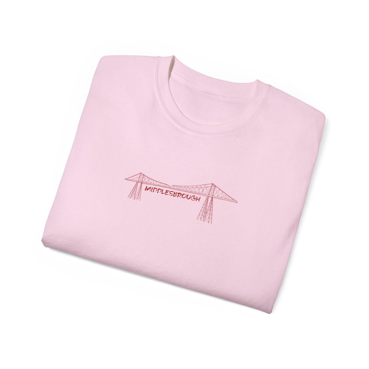 Transporter Bridge Sketch T‑Shirt — Minimalist Hand‑Drawn Middlesbrough Bridge Design