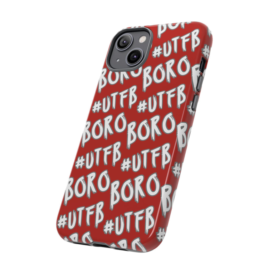 Phone Case — Red #UTFB BORO Pattern Protective Case
