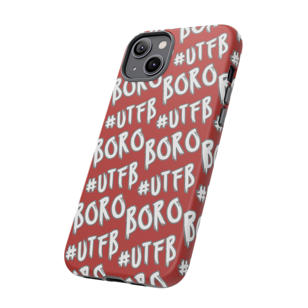 Phone Case — Red #UTFB BORO Pattern Protective Case
