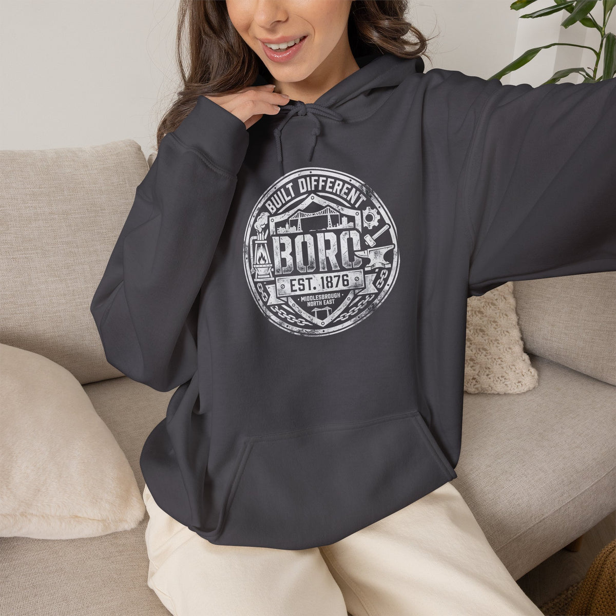 Adult BORO Built Different – Boro Logo Hoodie