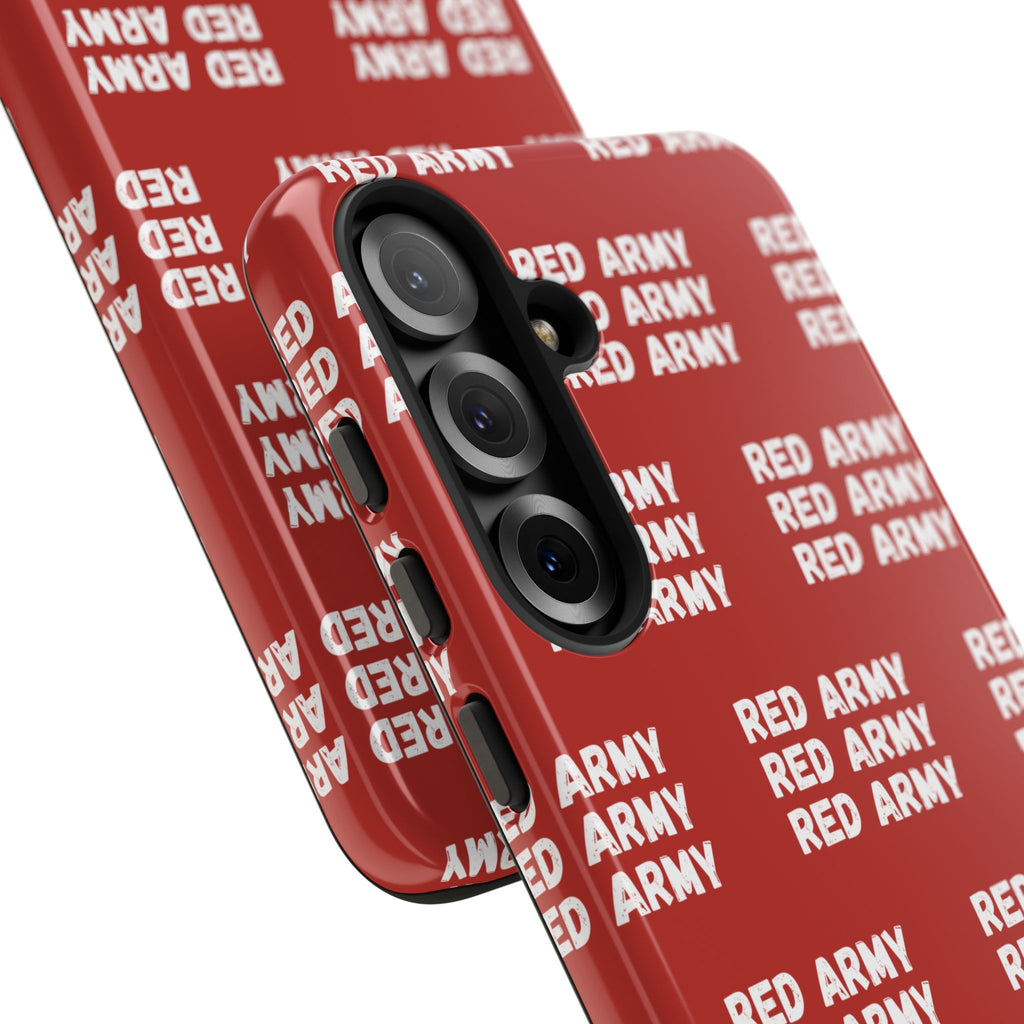 "RED ARMY RED ARMY RED ARMY" Phone Case — Red Pattern Tough Case