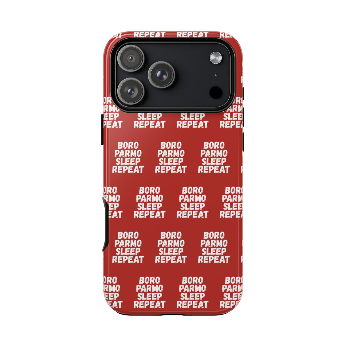 "BORO PARMO SLEEP REPEAT" Phone Case — Red Pattern Tough Case