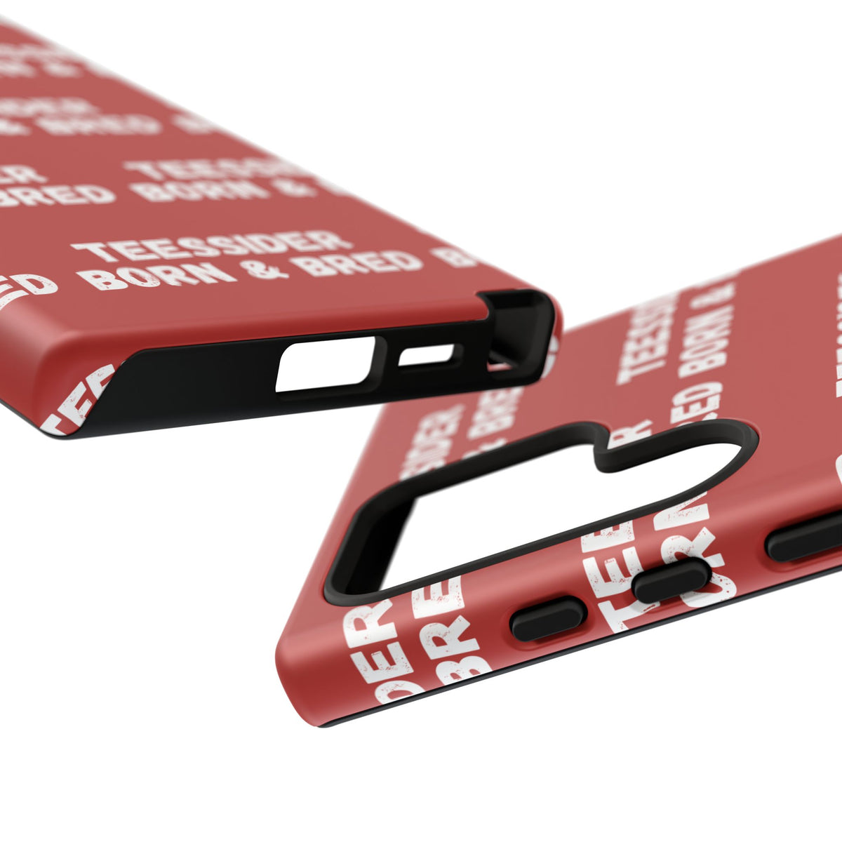 "TEESSIDE BORN & BRED" Phone Case — Red Pattern Tough Case