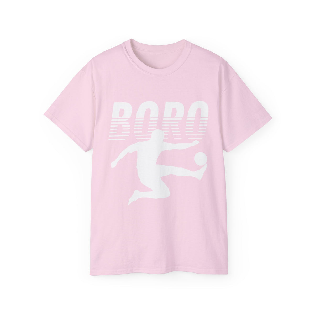 Boro Fade Footballer Tee — Silhouette Kicker Football Fan Shirt