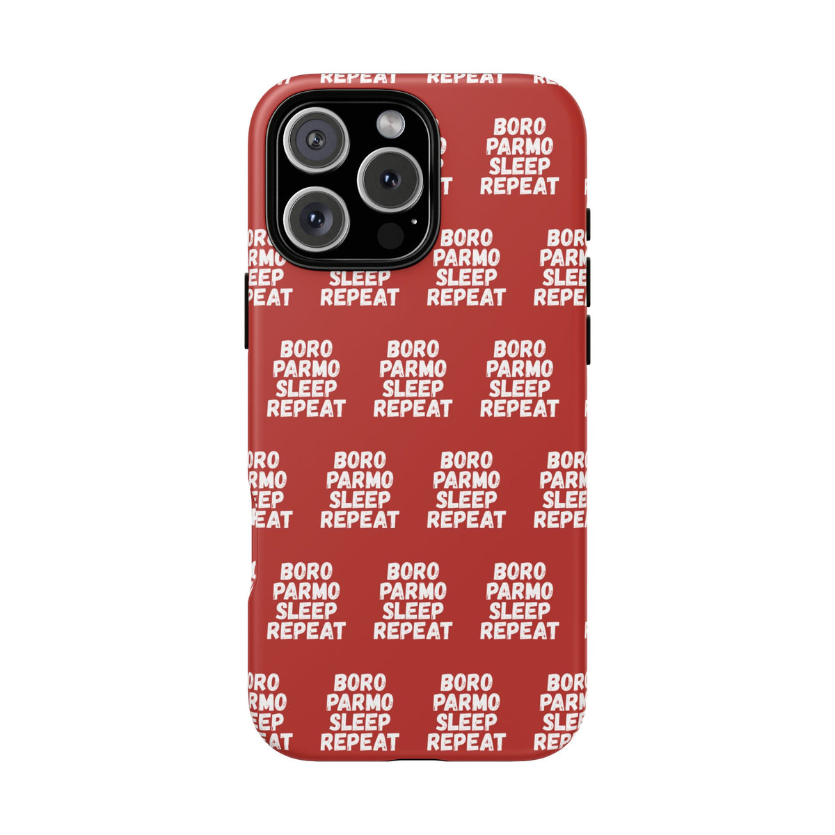 "BORO PARMO SLEEP REPEAT" Phone Case — Red Pattern Tough Case