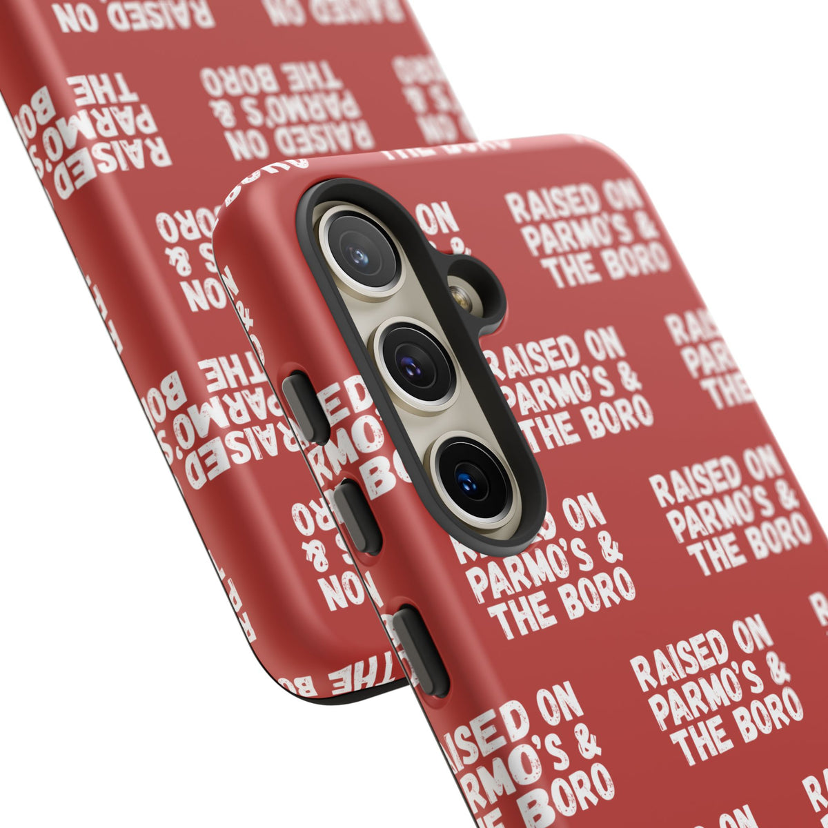 "RAISED ON PARMO'S AND THE BORO" Phone Case — Red Pattern Tough Case