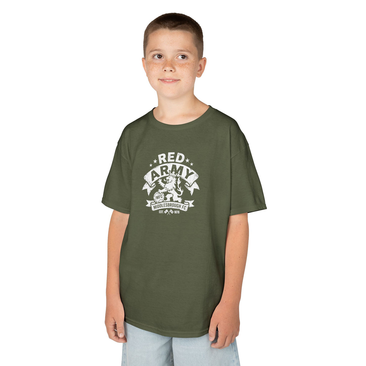 Kids T‑Shirt — "Red Army" BORO Mascot Graphic Tee for Children