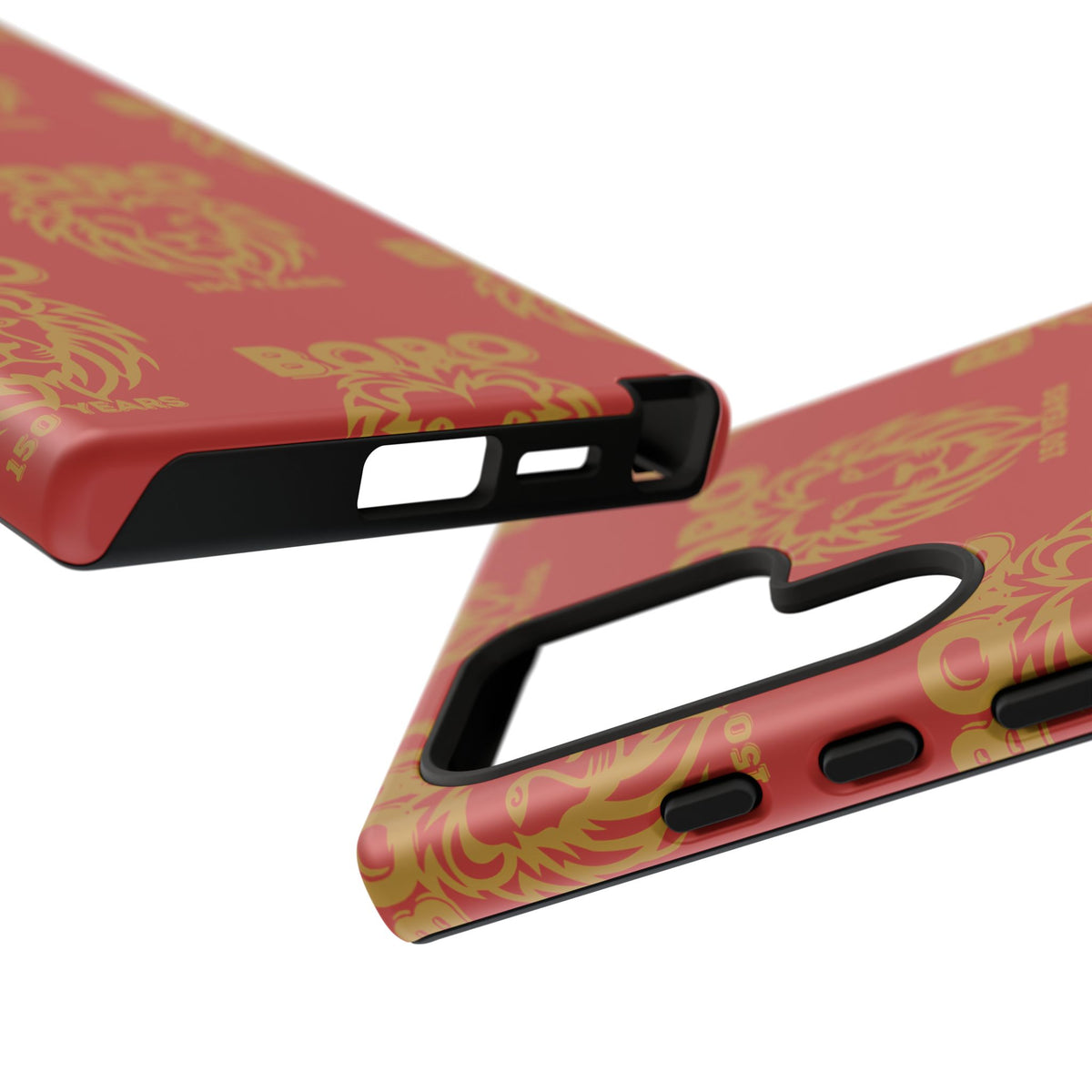 BORO Gold on red Lion Head Phone Case — Red 150 years Pattern Protective Case