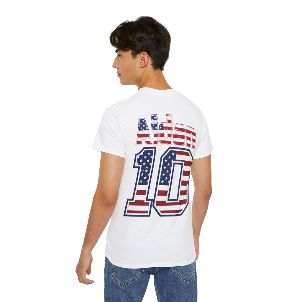 Aidan Morris Number 10 USA Flag Shirt for the BORO 'back print only'