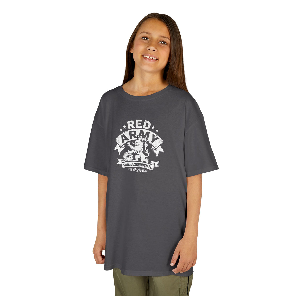 Kids T‑Shirt — "Red Army" BORO Mascot Graphic Tee for Children