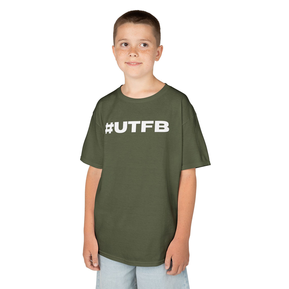 Kids BORO Tee — White #UTFB Graphic Youth T-Shirt