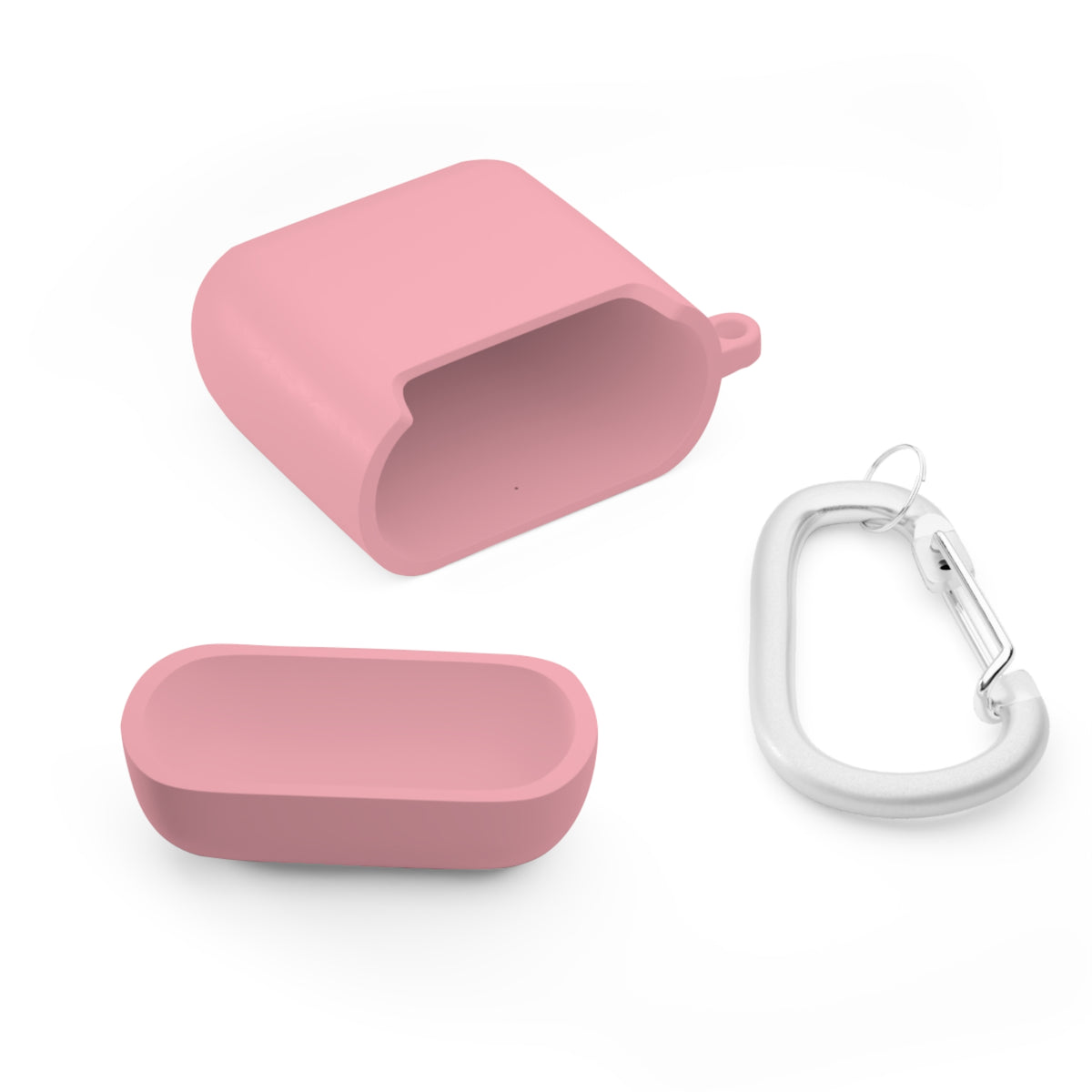 BORO Collegiate AirPods Case Cover — Black Silicone with Carabiner