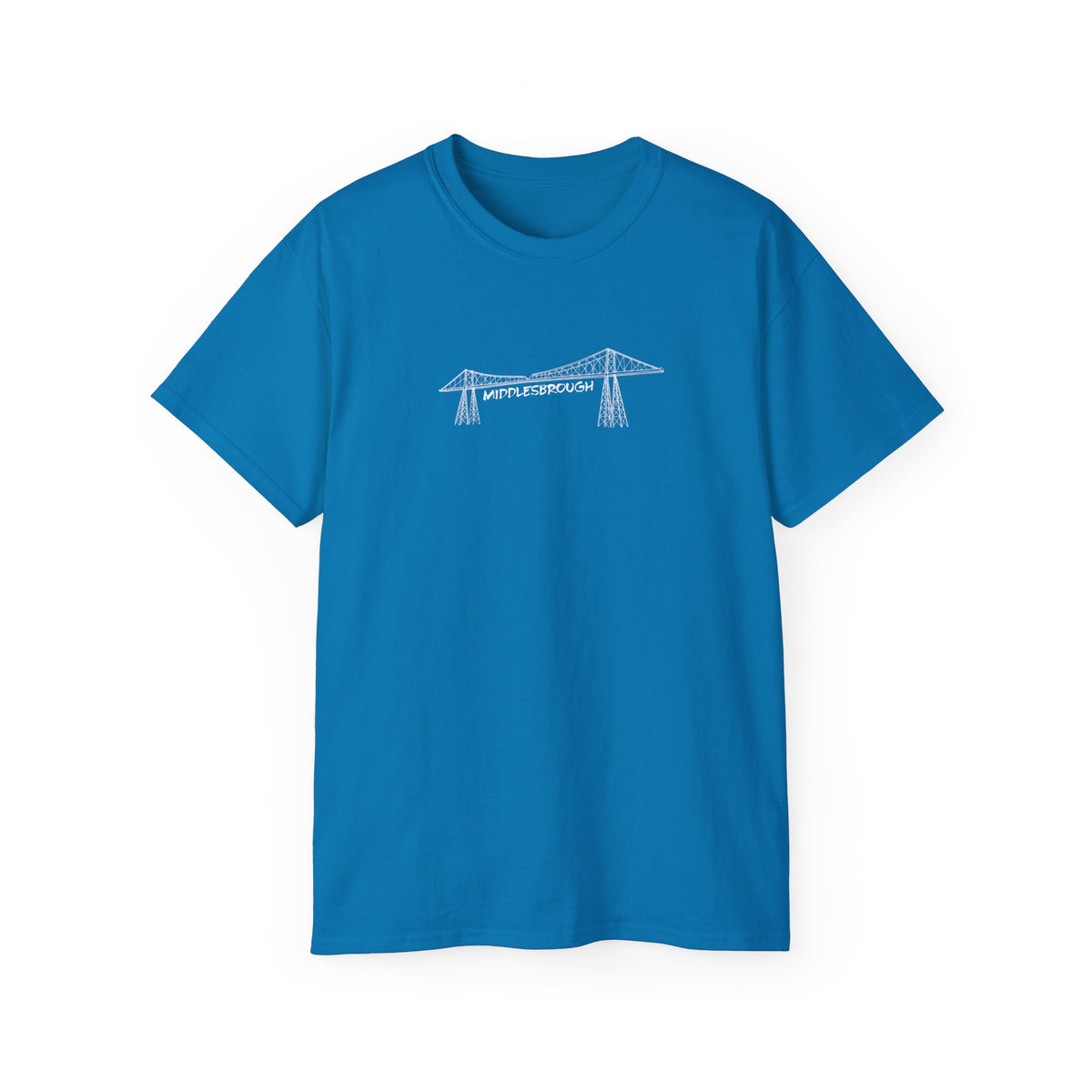Transporter Bridge Sketch T‑Shirt — Minimalist Hand‑Drawn Middlesbrough Bridge Design