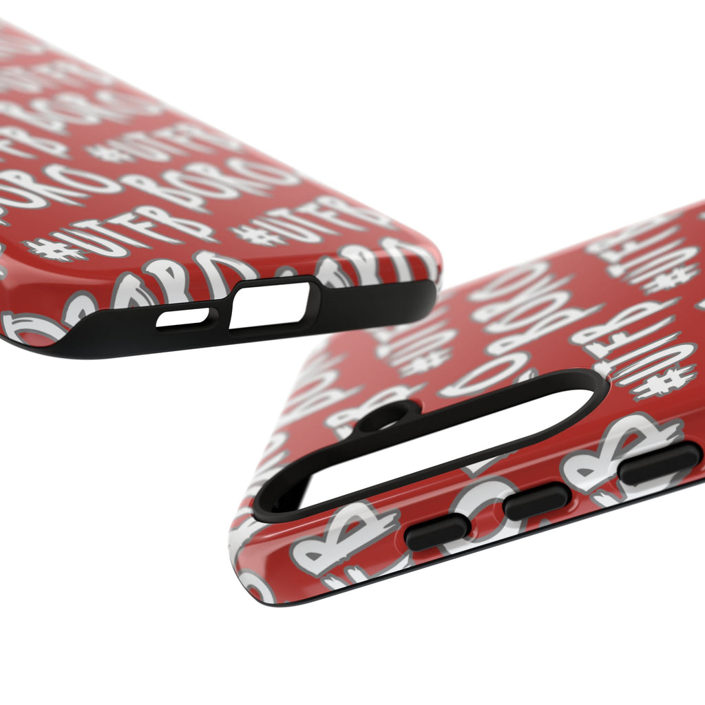Phone Case — Red #UTFB BORO Pattern Protective Case