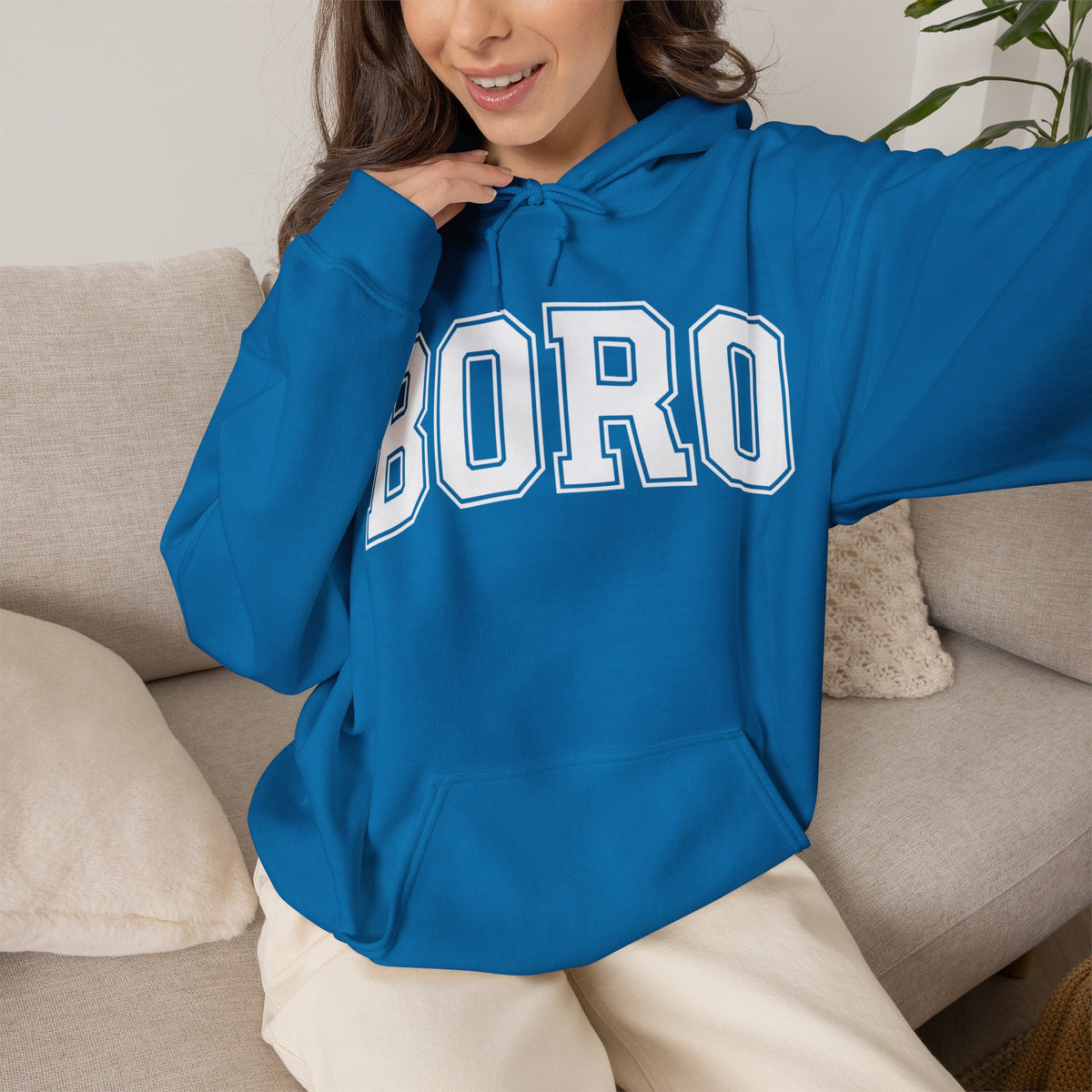 Uni BORO Style Hoodie 'front print' only.