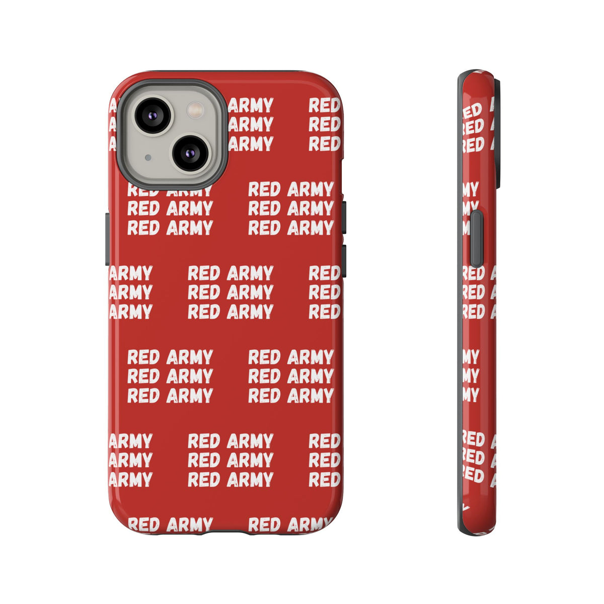 "RED ARMY RED ARMY RED ARMY" Phone Case — Red Pattern Tough Case