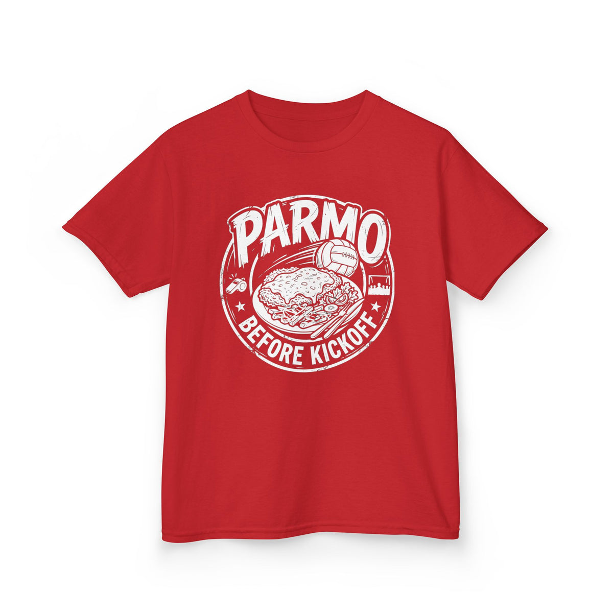 Kids T-Shirt – "Parmo Before Kickoff" Middlesbroughfc Football& Parmo Graphic Tee