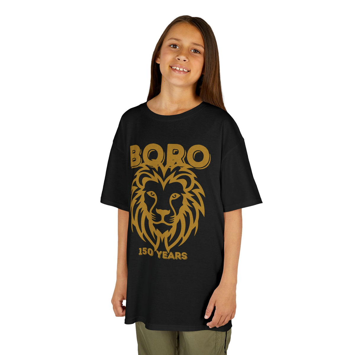 Kids Lion Graphic Tee — "Boro 150 Years" Anniversary Shirt