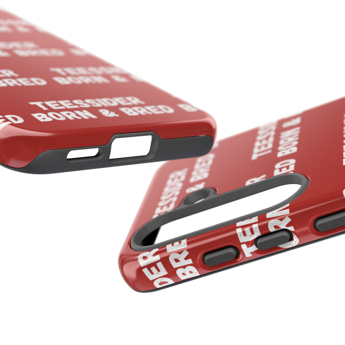 "TEESSIDE BORN & BRED" Phone Case — Red Pattern Tough Case