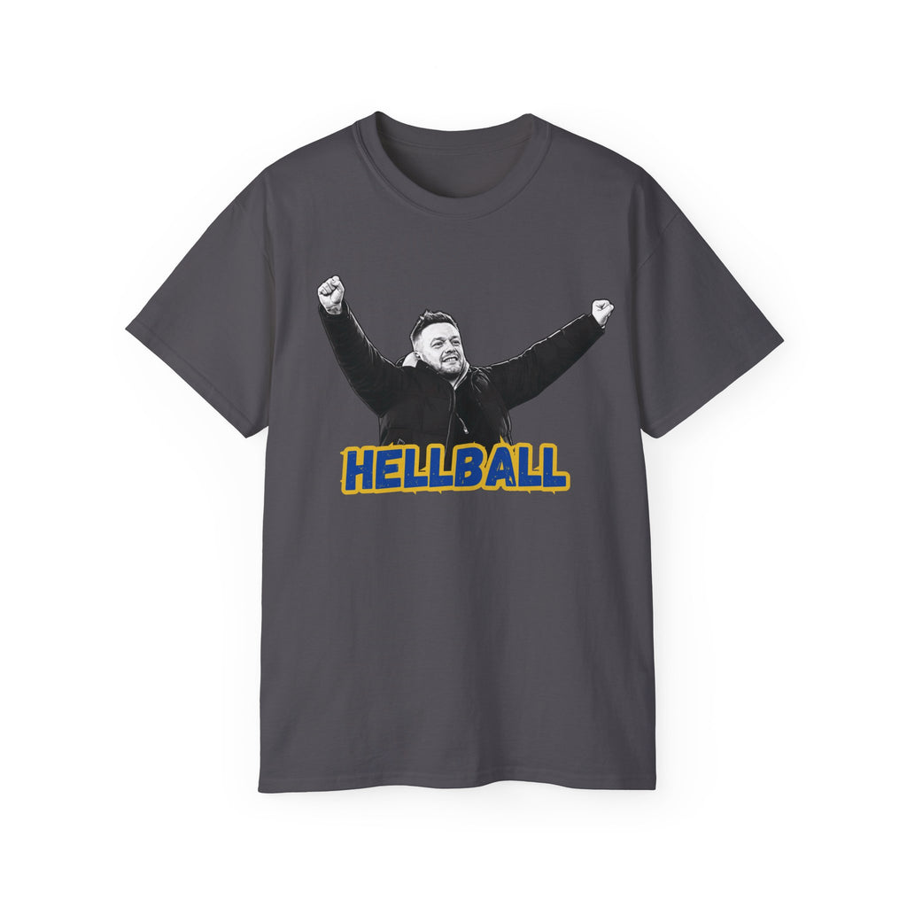 Hellball T‑Shirt — Retro Gaffer Graphic Tee, in Kim we trust