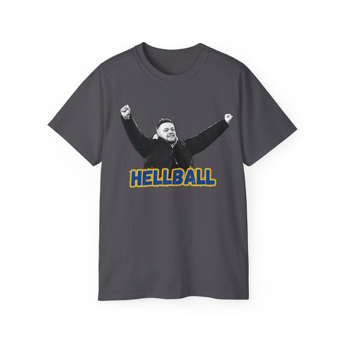 Hellball T‑Shirt — Retro Gaffer Graphic Tee, in Kim we trust