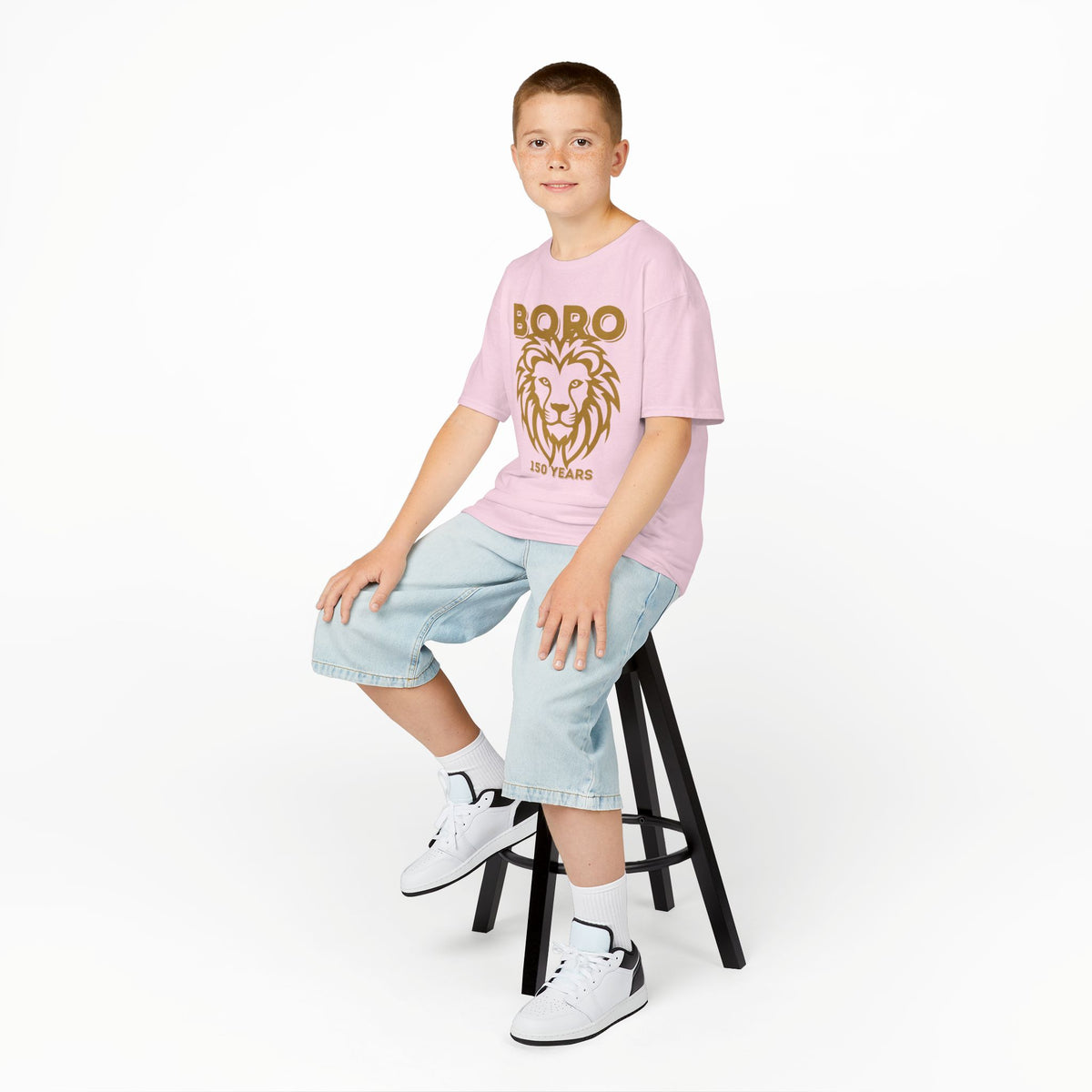 Kids Lion Graphic Tee — "Boro 150 Years" Anniversary Shirt