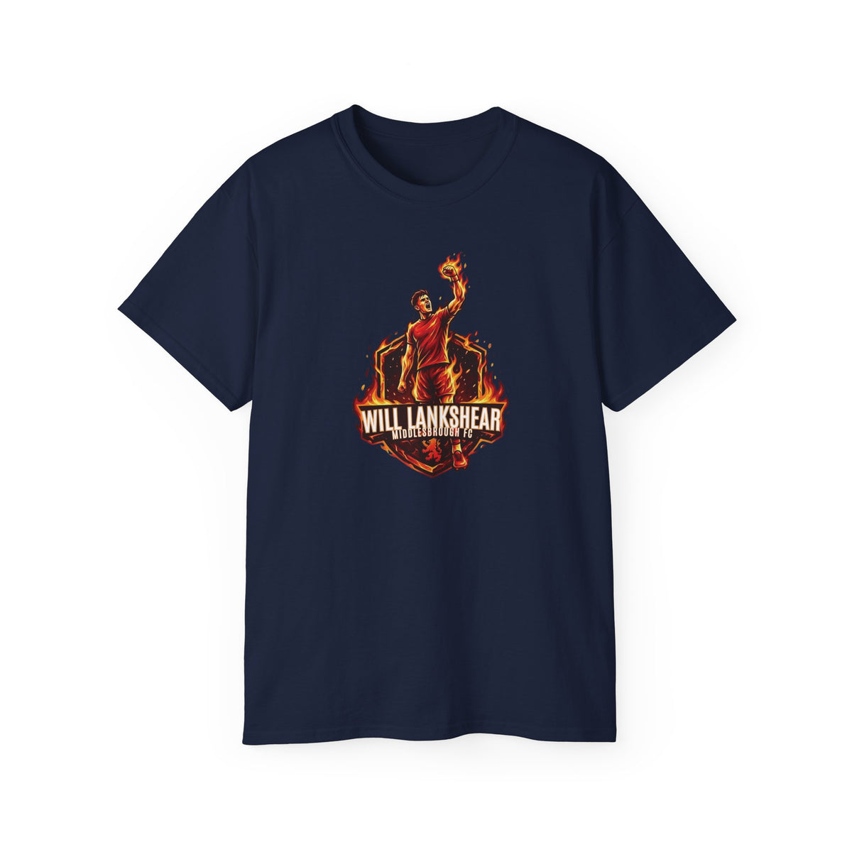 Adult T-Shirt — "Will Lankshear" On Fire Tee Boro, Middlesbroughfc