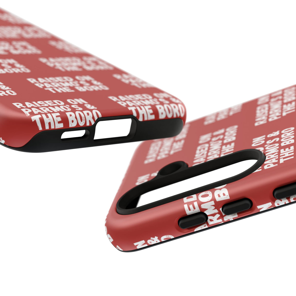 "RAISED ON PARMO'S AND THE BORO" Phone Case — Red Pattern Tough Case