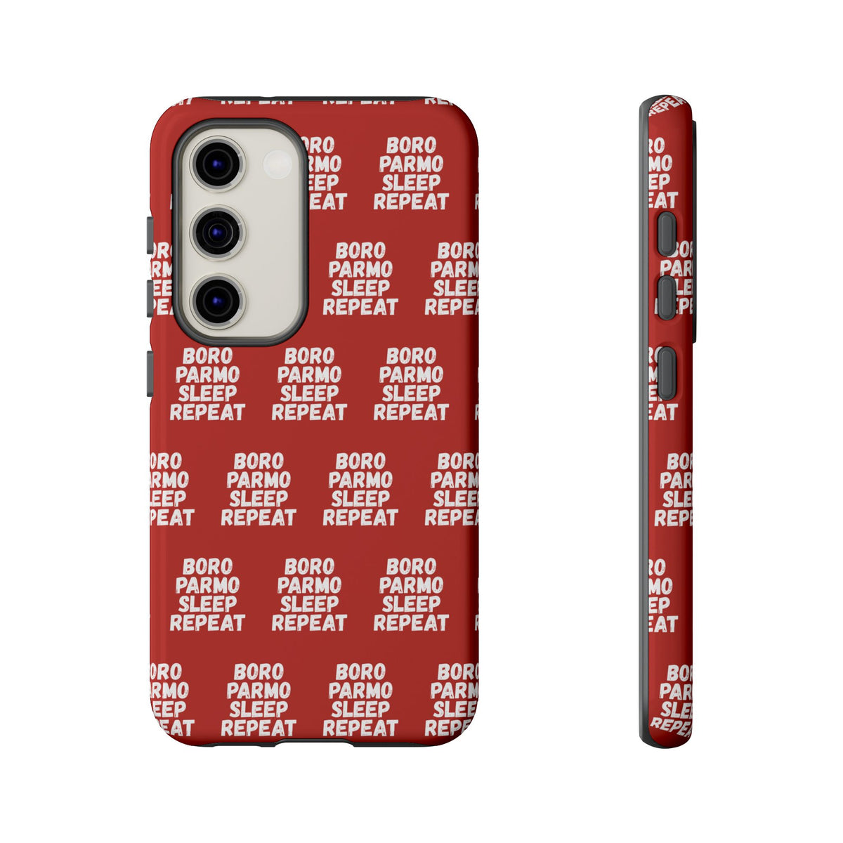 "BORO PARMO SLEEP REPEAT" Phone Case — Red Pattern Tough Case