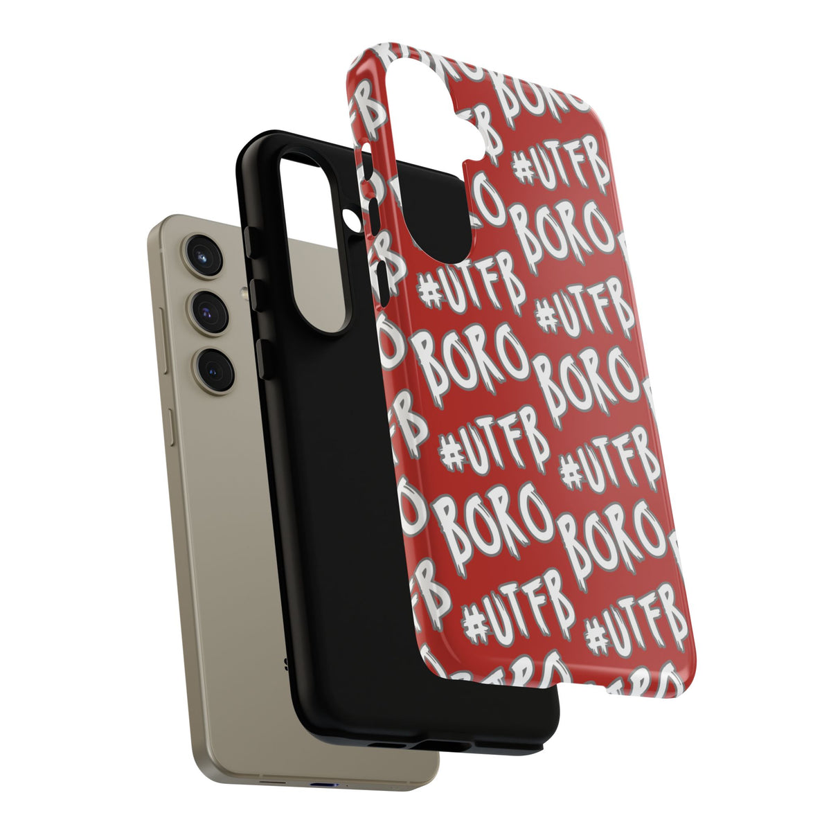 Phone Case — Red #UTFB BORO Pattern Protective Case