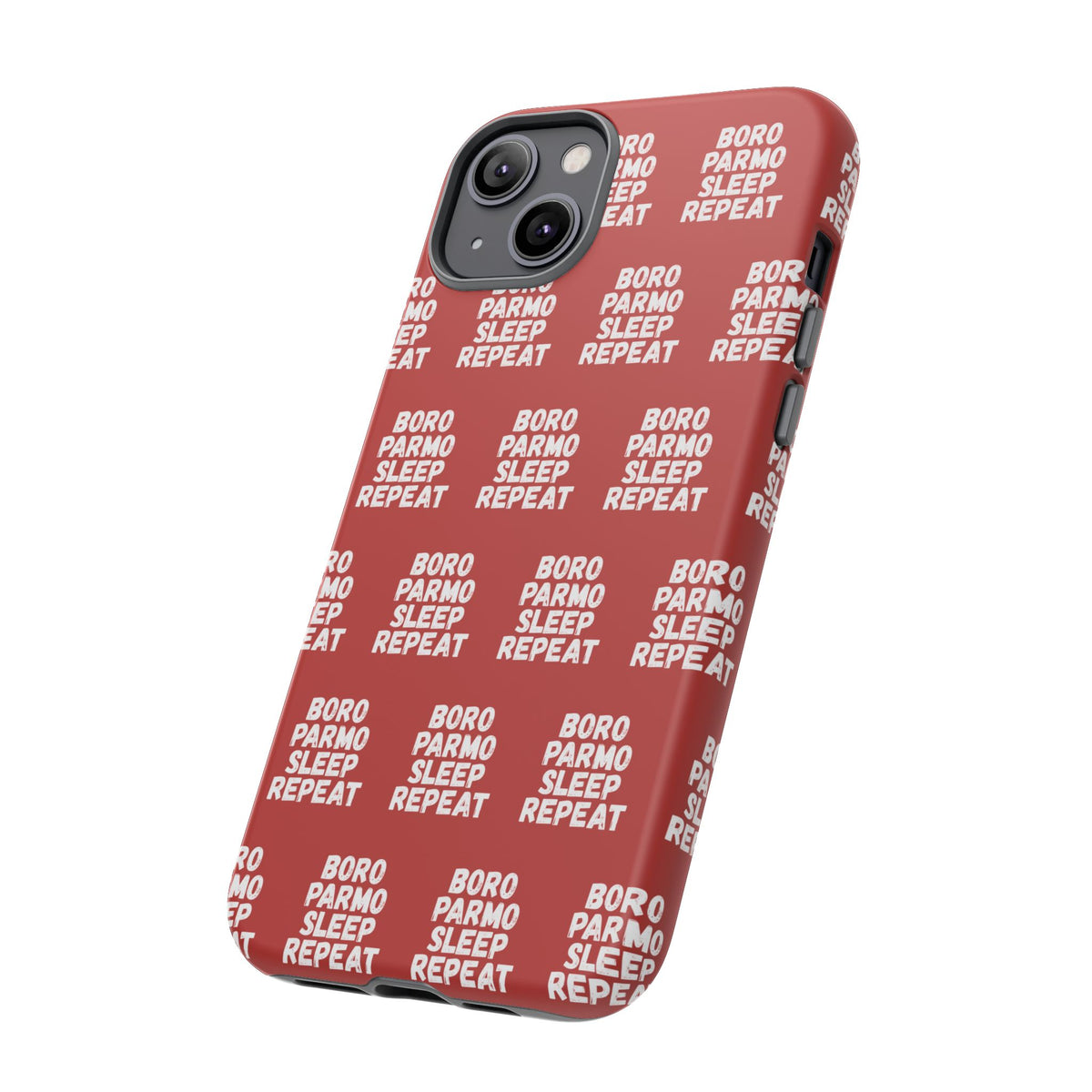 "BORO PARMO SLEEP REPEAT" Phone Case — Red Pattern Tough Case