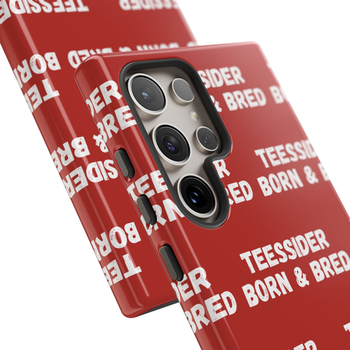 "TEESSIDE BORN & BRED" Phone Case — Red Pattern Tough Case