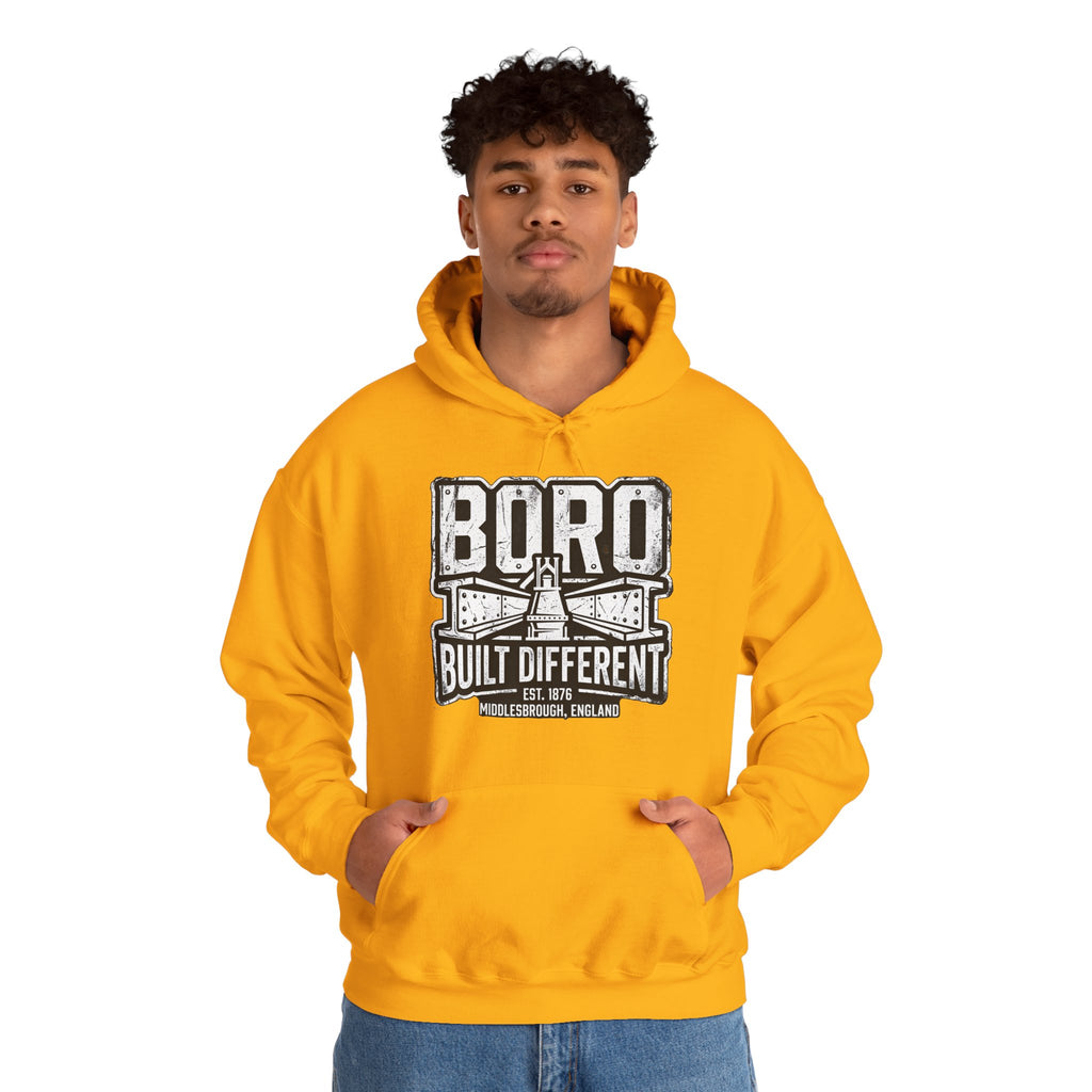 Boro Built Different Hoodie — Middlesbrough Proud Graphic Sweatshirt 'front print'