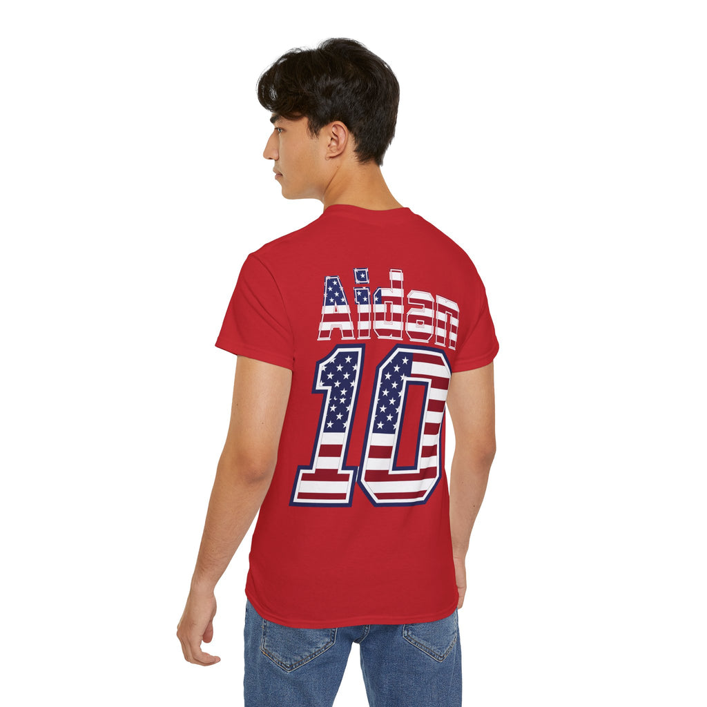 Aidan Morris Number 10 USA Flag Shirt for the BORO 'back print only'